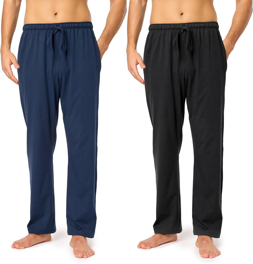 Timone Herren Schlafanzugshose Lang Pyjamahose aus Baumwolle Freizeithose Schlafhose Loungewearhose