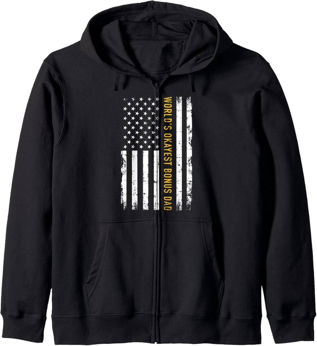 Bester okayest Bonus Papa vintage USA Flagge Kapuzenjacke