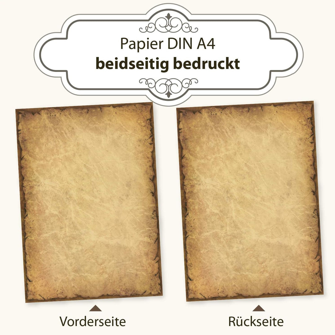 Altes Briefpapier CASANOVA 500 Blatt Papier beidseitig A4 alt vintage retro Mittelalter antik nostal