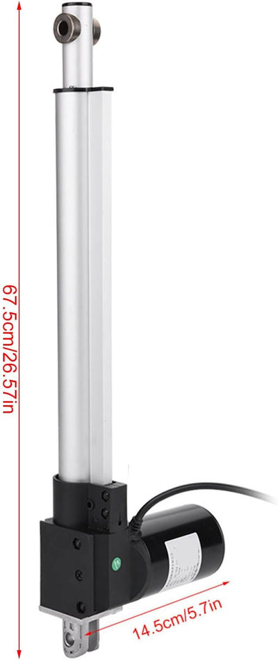 Fafeicy JS-TGZ-U3 Linearantrieb, 6000N Maximaler Hubhub-Elektromotor für Auto-Auto, DC 12V(500mm), L