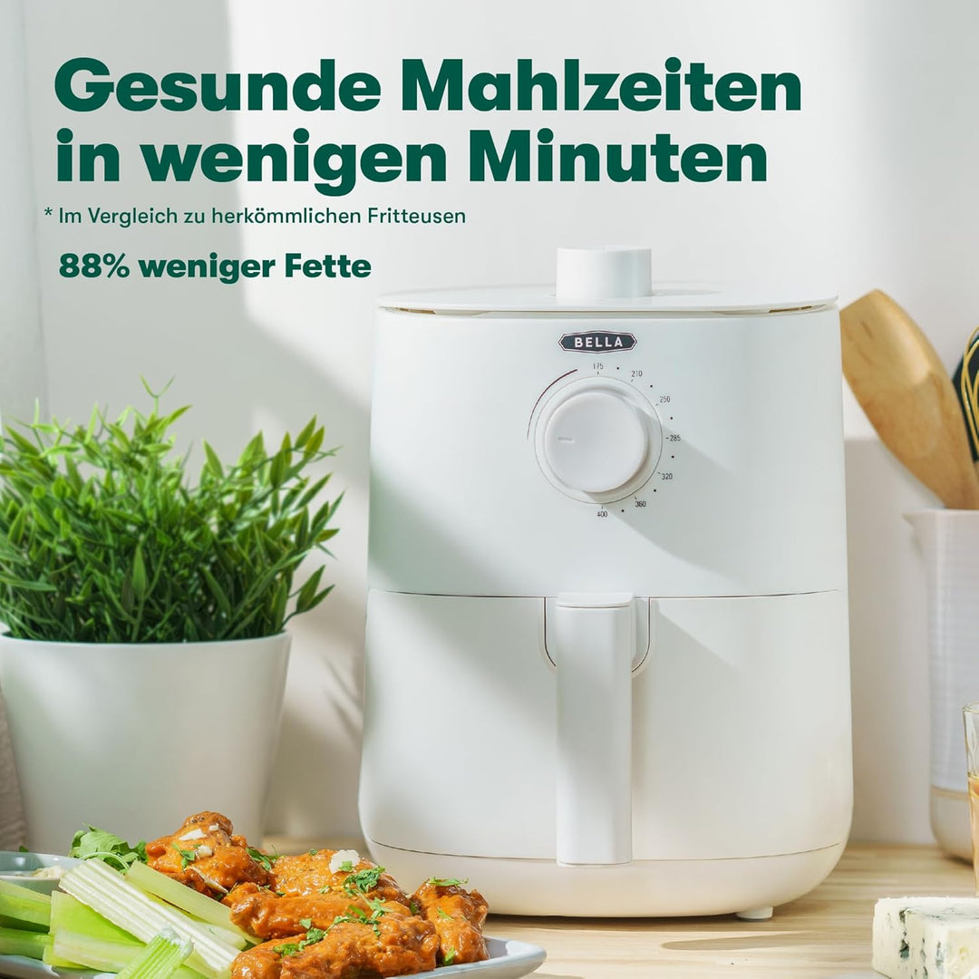 BELLA 2.9QT Manual Air Fryer Weiss, Weiß