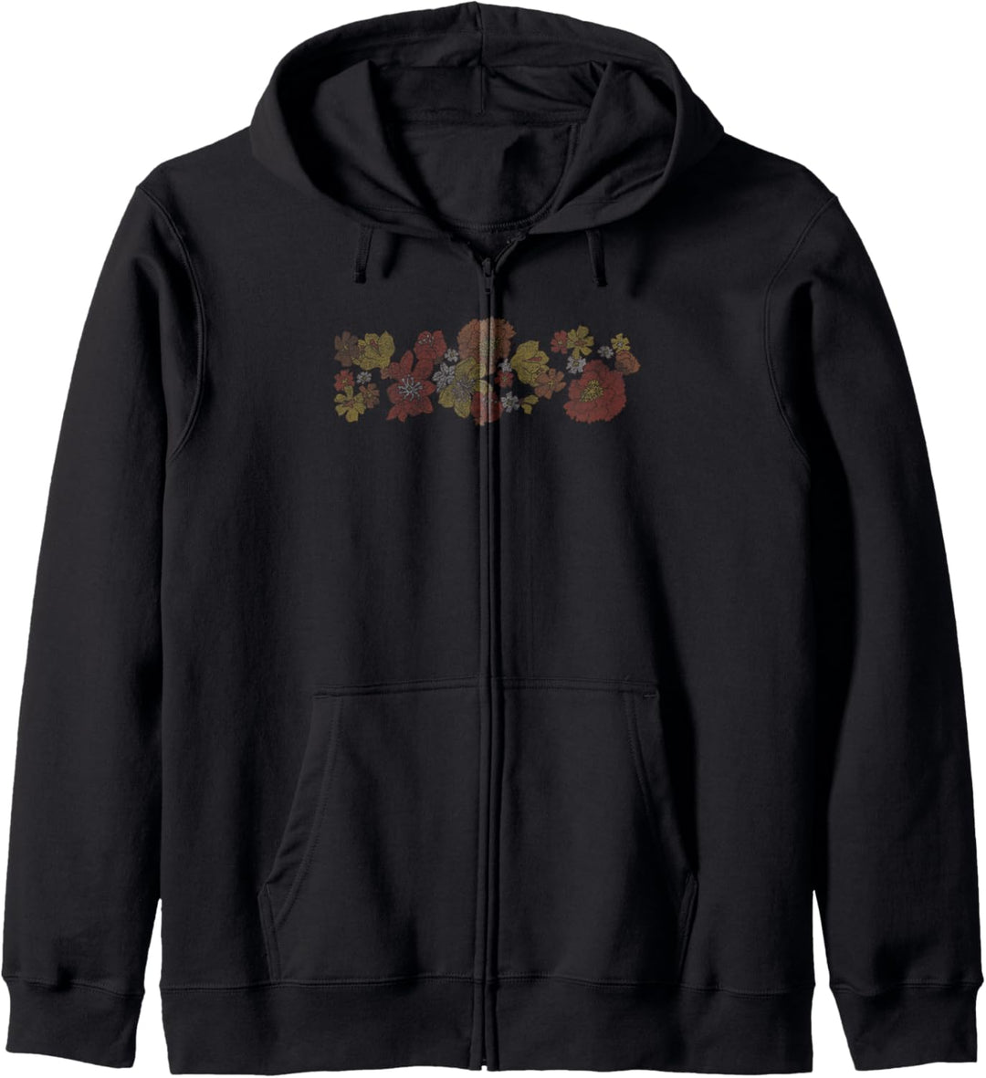 Trendy Simple Vintage Retro Floral Center Kapuzenjacke