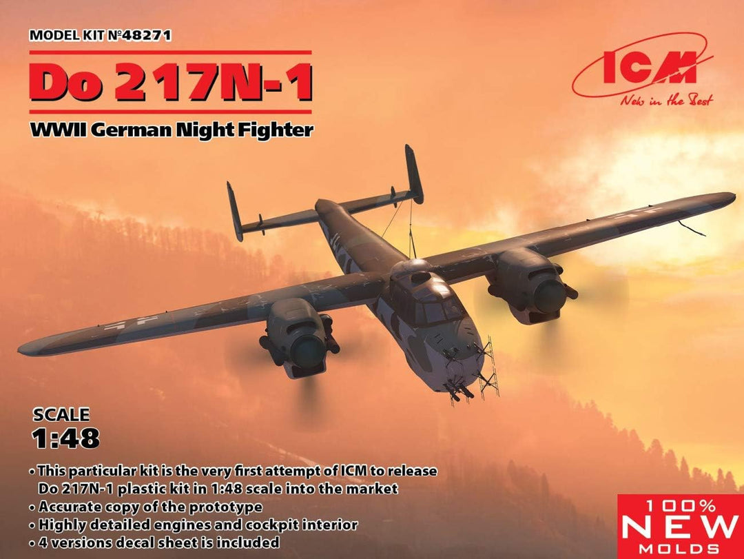 ICM 48271 Do 217N-1,WWII German Night Fighter (100% New molds) Modellbausatz, grau