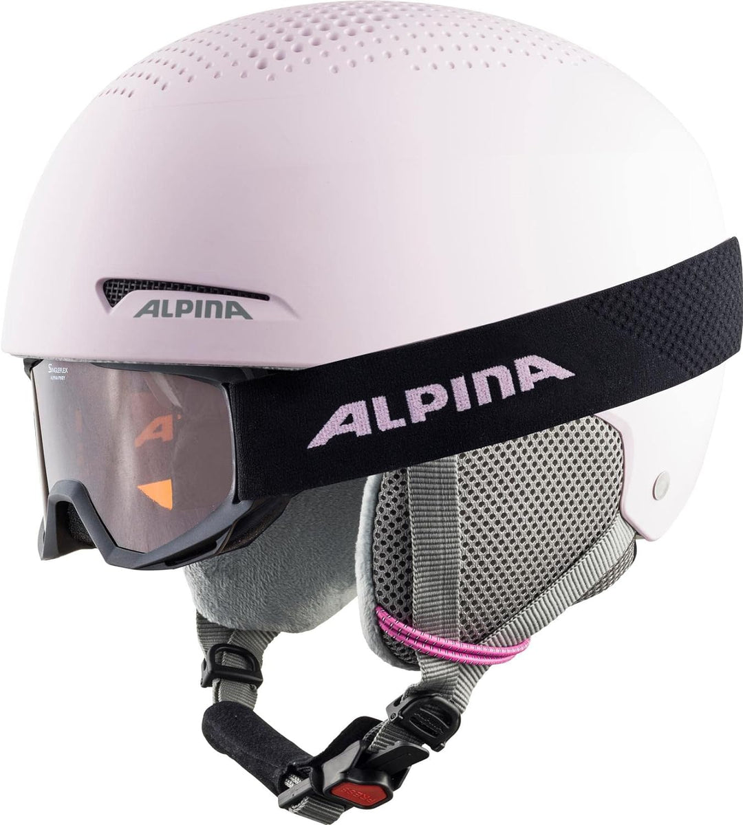 ALPINA ZUPO SET (+PINEY) - Hochwertiges, Sicheres & Robustes Set aus Skibrille & Skihelm Für Erwachs