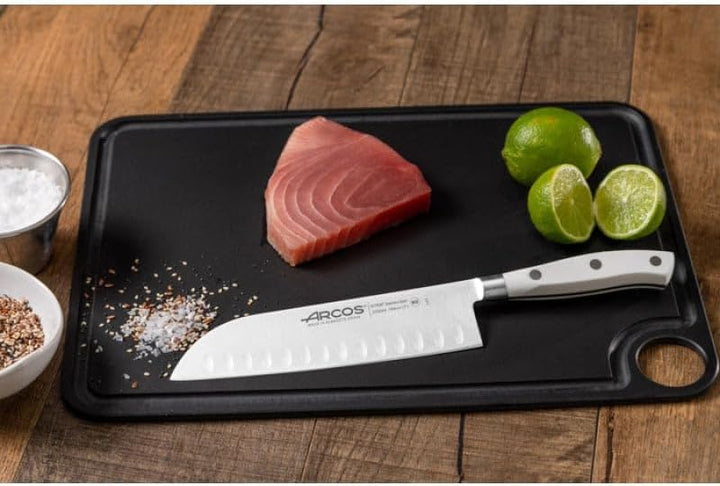 Arcos 233524 Serie Riviera Blanc - Santoku Messer Messer Asiatischer Art- Klinge aus Nitrum geschmie