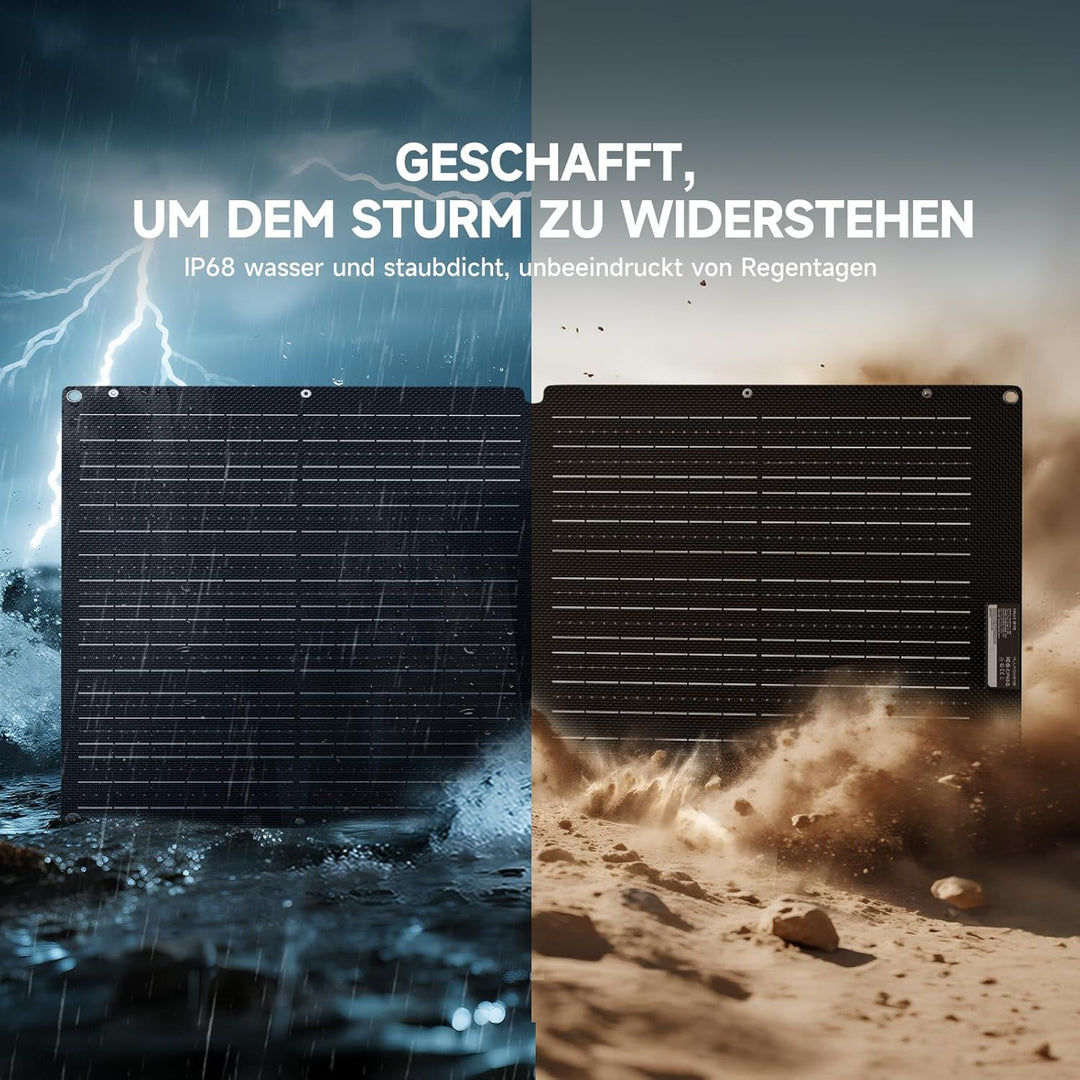 ALLPOWERS 100W Solar Panel SE100, IP68 Faltbares Solarpanel, 25% Wirkungsgrad Monokristalline Solarm