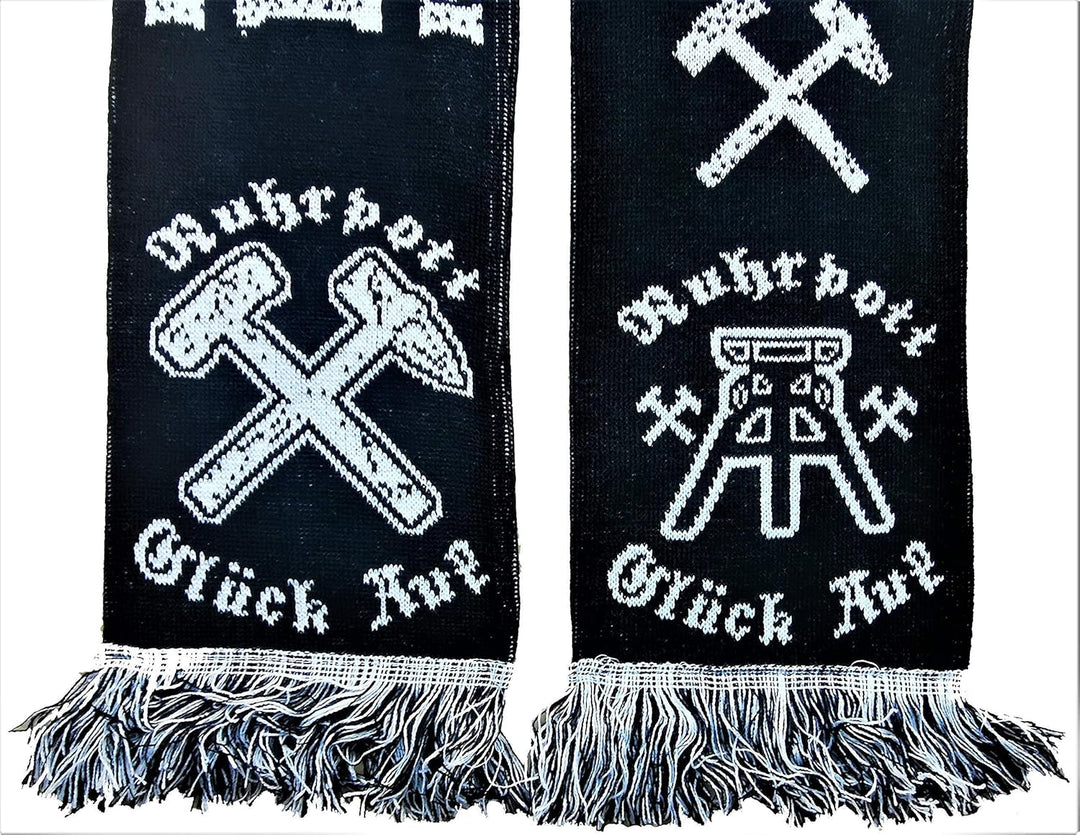 Ruhrpott (Strickschal) - HIER KOMM ICH WECH -, Fussballschal, Kult-Schal, Souvenirschal