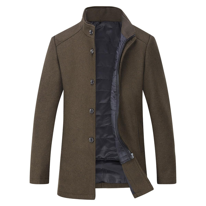 YOUTHUP Herren Wolle Mantel mit Steppweste Regular Fit Winter Wollmantel Outdoor Business Übergangsm