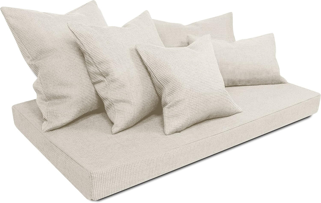 npluseins Kissenhülle mit Struktur-Muster - Polsteroptik 617.767, 1 Stück - Kissenhülle 60 x 60 cm,