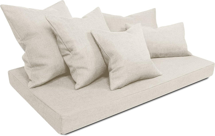 npluseins Kissenhülle mit Struktur-Muster - Polsteroptik 617.767, 1 Stück - Kissenhülle 60 x 60 cm,