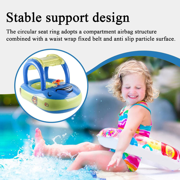 Schwimmring Baby Mit Sonnendach, Float Schwimmreifen Baby, Pool Sicherheitssitz, Aufblasbares Spielz
