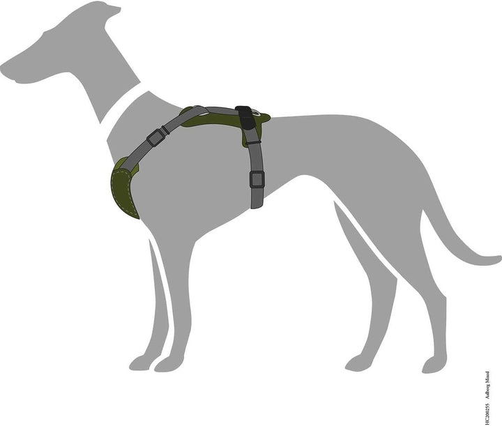 HUNTER AALBORG MIXED Hundegeschirr, S, oliv/grau oliv/grau 46 - 67 cm, oliv/grau 46 - 67 cm