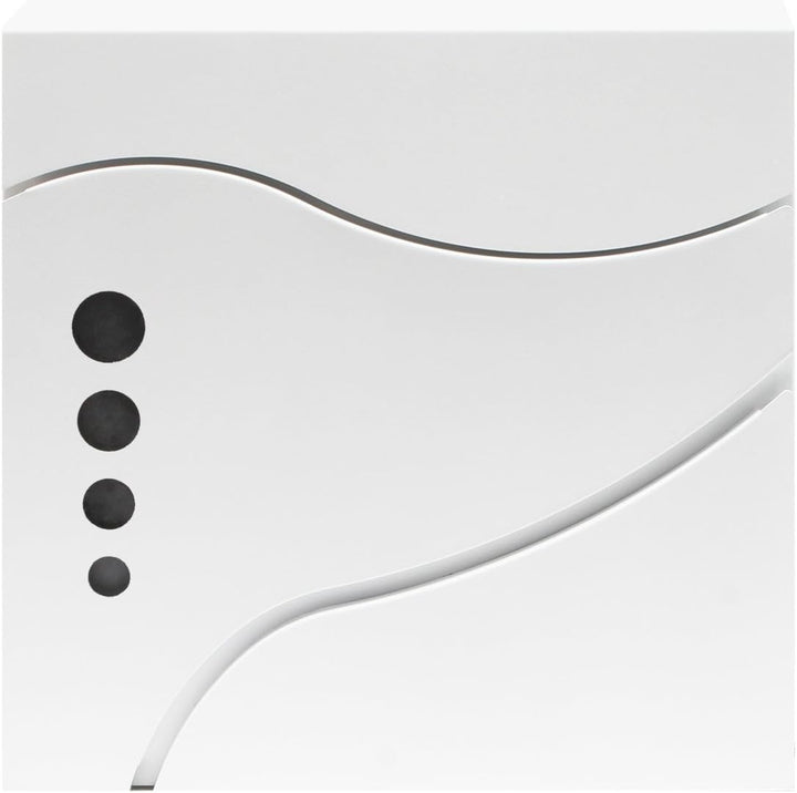 Wiltec Designer Briefkasten V31 weiss 370 x 105 x 370 mm, Wandbriefkasten mit Schloss, Sichtfenstern