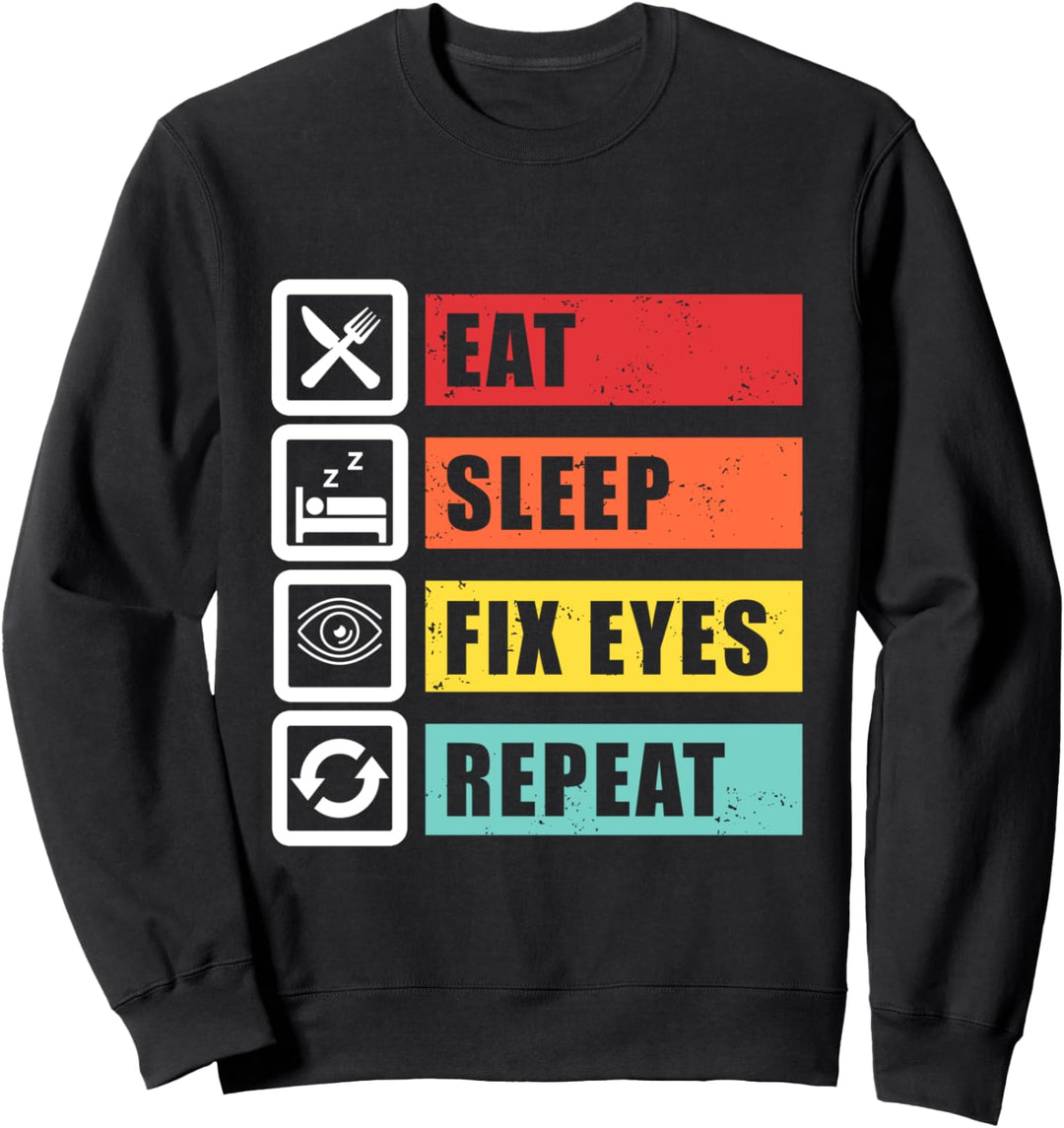 Optiker Augenoptiker Augenoptik Brille Augen Optik Optikerin Sweatshirt