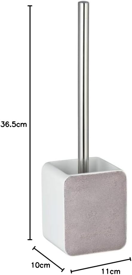 WENKO WC-Garnitur Ambila Rosé - WC-Bürstenhalter mit hygienischer Silikonbürste, Polyresin, 10 x 36.