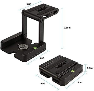 Fdit Aluminium Legierung Stativneigekopf Neigekopf Z flexibel tilt Head für Canon Nikon Sony