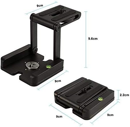 Fdit Aluminium Legierung Stativneigekopf Neigekopf Z flexibel tilt Head für Canon Nikon Sony