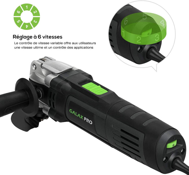 GALAX PRO Multifunktionswerkzeug, schwenkbar, 400 W, Multifunktionswerkzeug mit 6 Drehgeschwindigkei