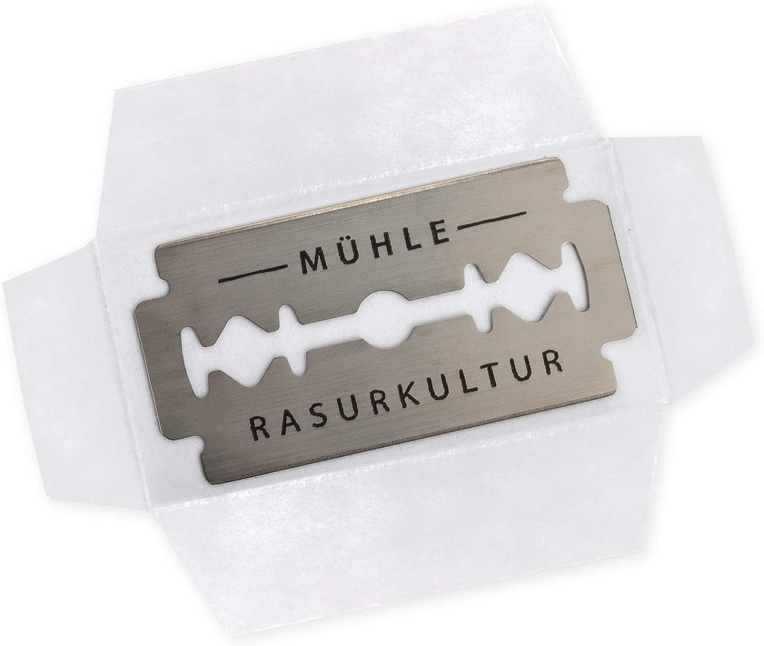 MÜHLE 200er Pack Rasierklingen für alle gängigen Modelle der Sicherheitsrasierer und Rasierhobel - r