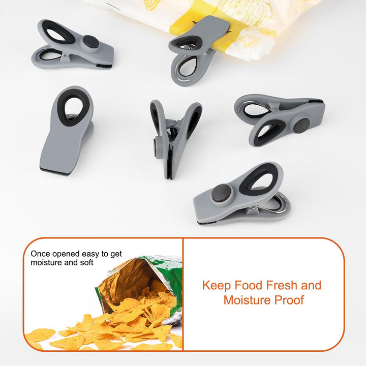 TACGEA Chip-Clips, magnetische Beutelklammern mit luftdichtem Verschluss zur Aufbewahrung von Lebens