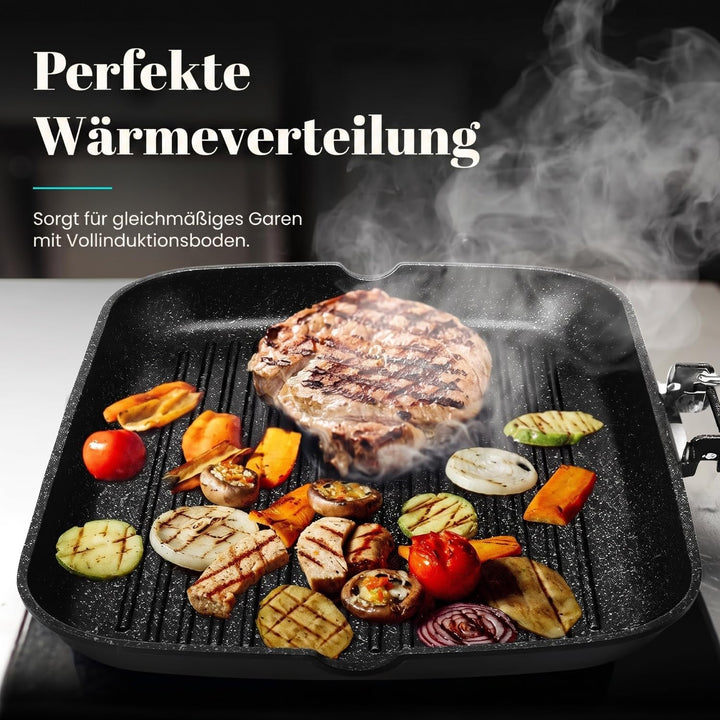Wecook! Ecochef - Aluminium Non Stick Grill Pan - 34 X 24 cm, 34 X 24 cm