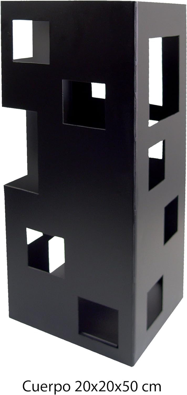 Imex der Fuchs 10098 Set für Kamin, quadratisch Nützliche Inox, 50 x 20 x 20 cm) schwarz