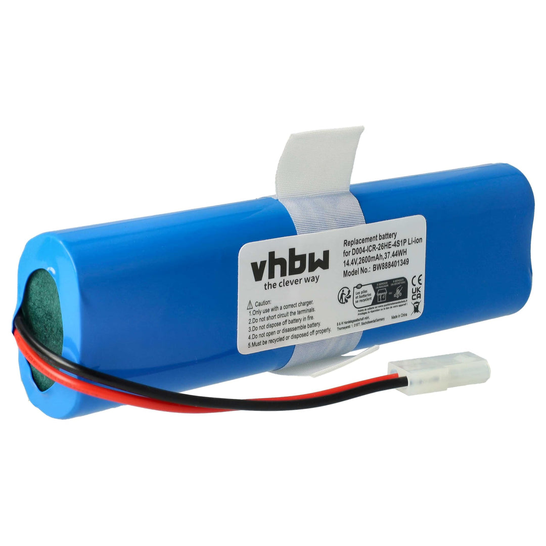 vhbw Akku kompatibel mit 360 S6 Staubsauger (2600mAh, 14,4V, Li-Ion)