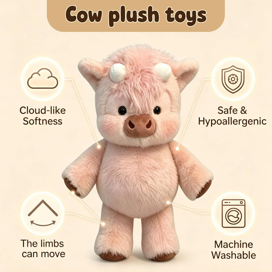 Running Cow Plush 45cm, Laufendes Kuscheltier, Interaktive Plüschtier Einer Laufenden Kuh, Kuh Kusch