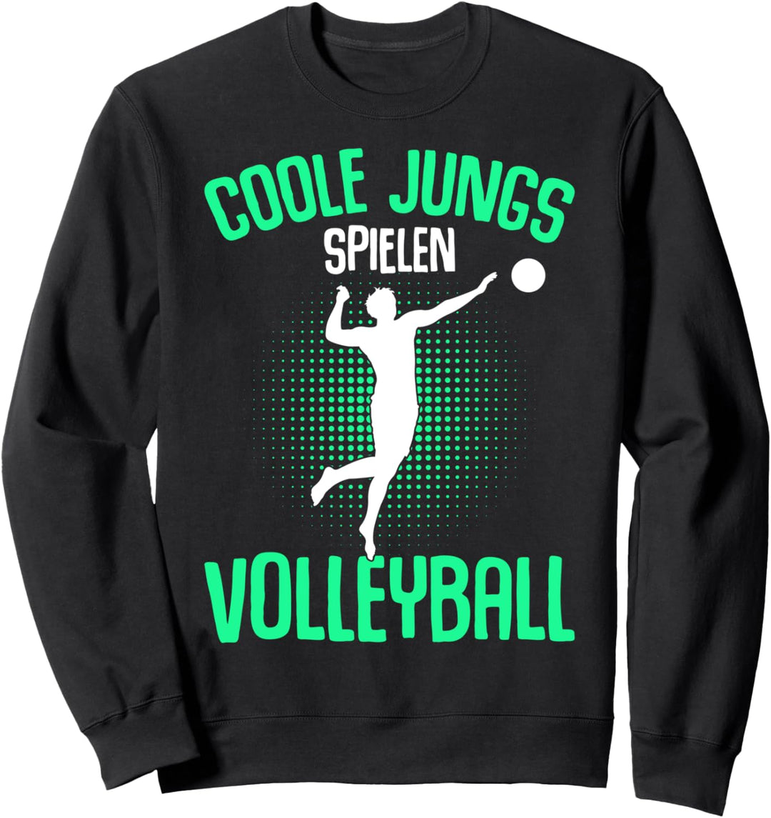 Coole Jungs spielen Volleyball Volleyballer Kinder Jungen Sweatshirt