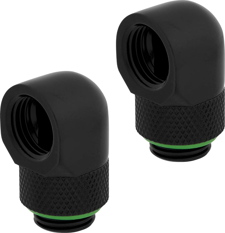 Corsair Hydro X Series 90° Abschlüsse Adapter Drehbar (Doppelpack, G1/4 Zoll BSPP Adaptergewinde, Me