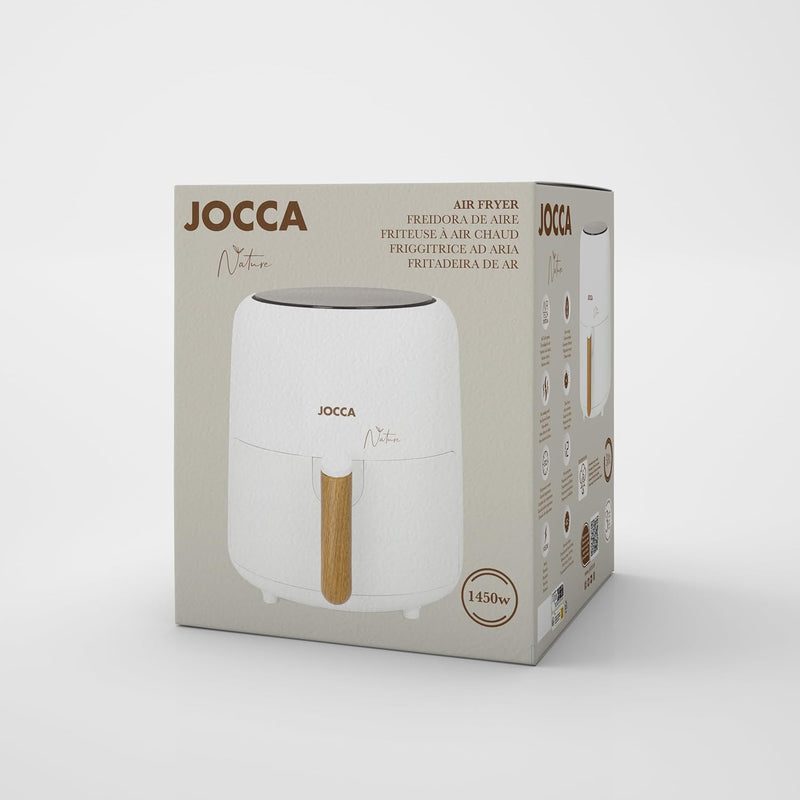 JOCCA - Heissluftfritteuse 3,8L| Ölfreie Fritteuse 1450W| Heissluftfritteuse| Luftfritteuse| Air Fry