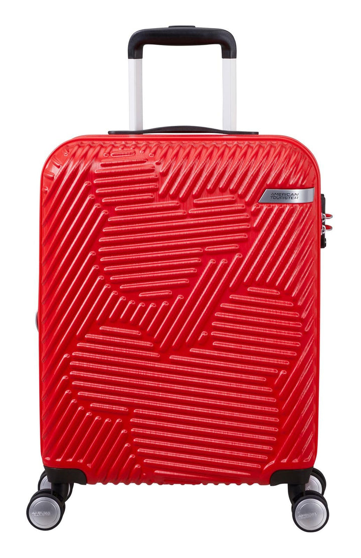 American Tourister Mickey Clouds, Spinner S, Erweiterbar Handgepäck, 55 cm, 38/45 L, Rot (Mickey Cla