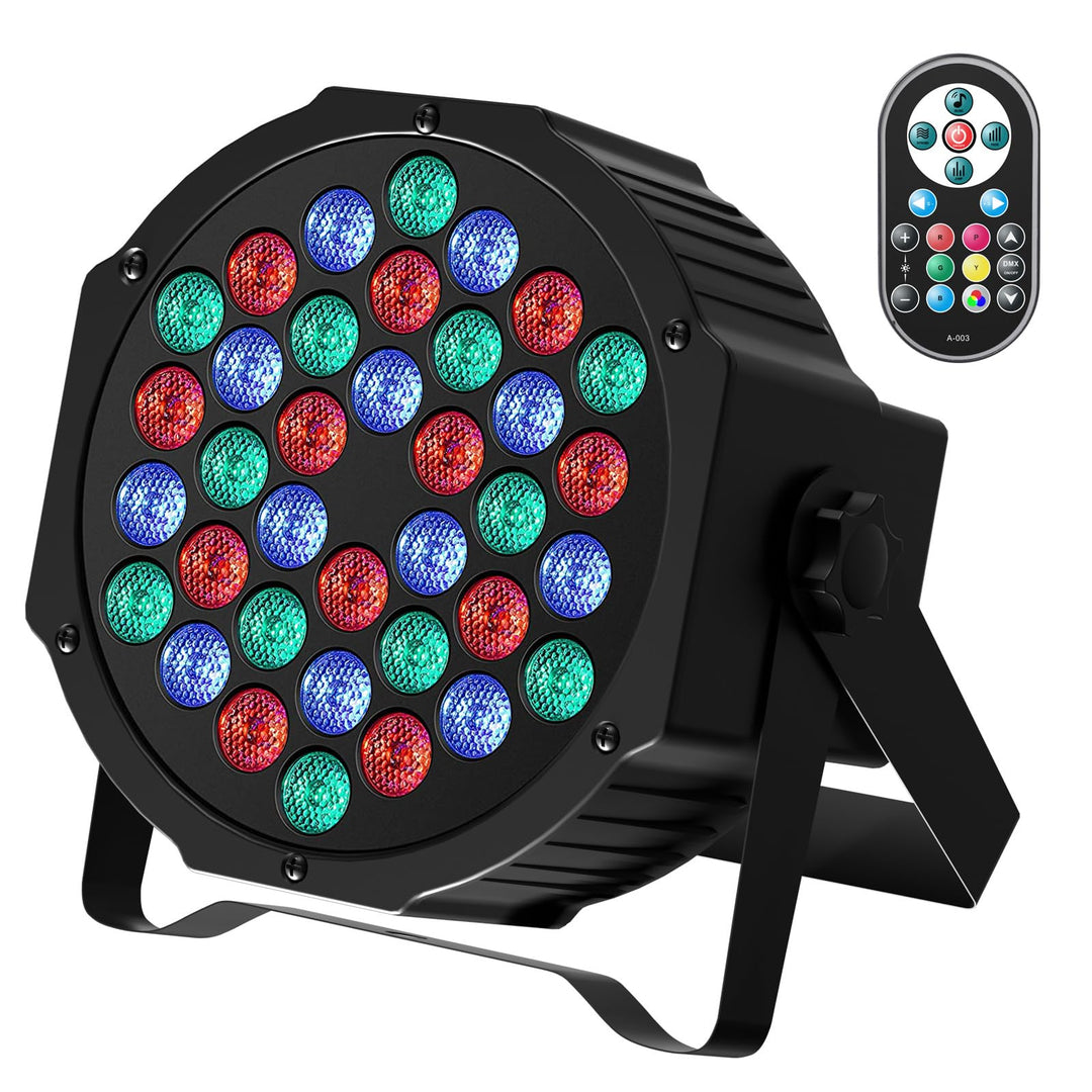 HOLDLAMP 36 LED Par Scheinwerfer mit Fernbedienung, RGBW DMX512 Disco Bühnenlicht mit Verstellbare H