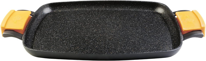 WECOOK! Vitae Induktions-Grillplatte, 47 x 30 cm, Aluminiumguss, Antihaftbeschichtung, ökologisch, o