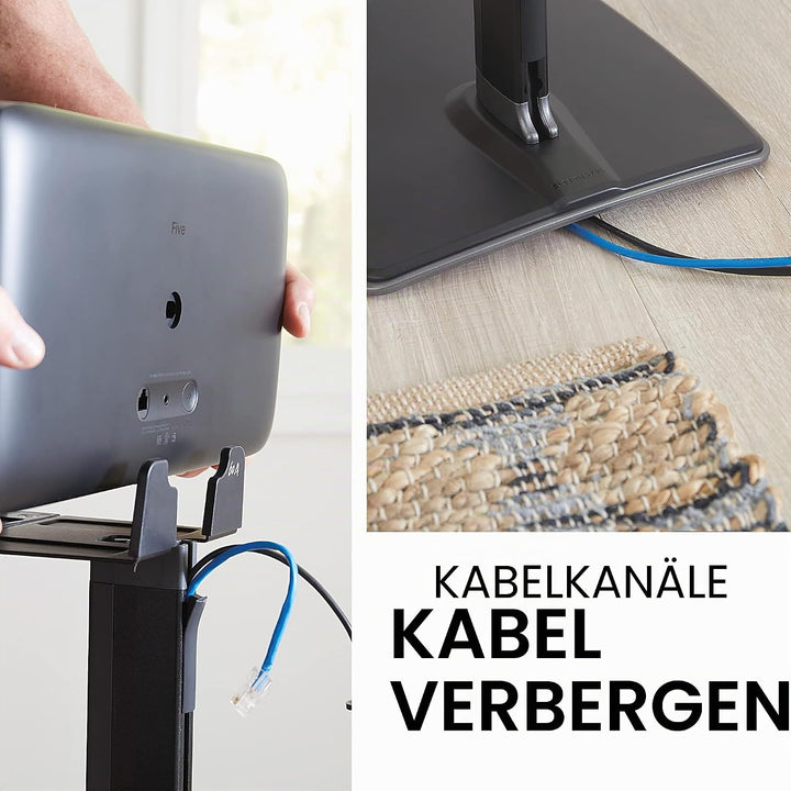 Sanus Kabelloser Lautsprecherständer für Sonos Five und Sonos Play:5 – Audio-Verbesserungsdesign für