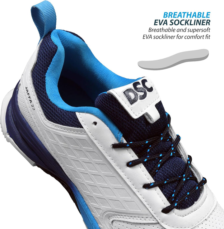 DSC Jaffa 22 Cricketschuhe für Jungen und Herren, leicht und geprägtes Design 40 EU White Orange, 40