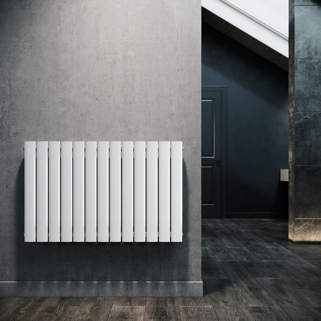 ELEGANT Paneelheizkörper Horizontal 630 x 1001 mm Weiss Badezimmer/Wohnraum Einlagig Horizontal Heiz