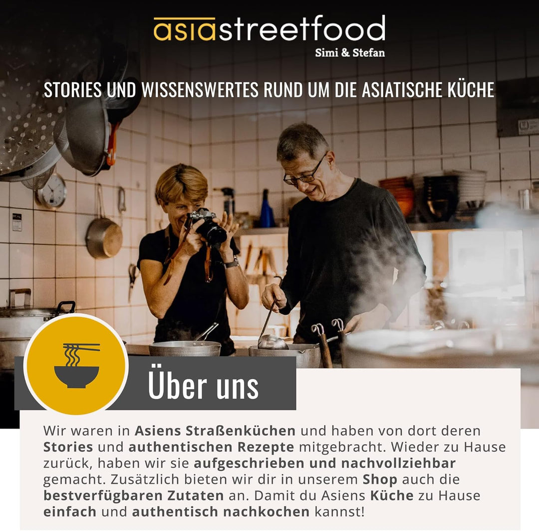Der perfekte Wok, Ø 33cm – Robuster Carbonstahl-Wok mit flachem Boden - Holzgriff – Geeignet für Gas