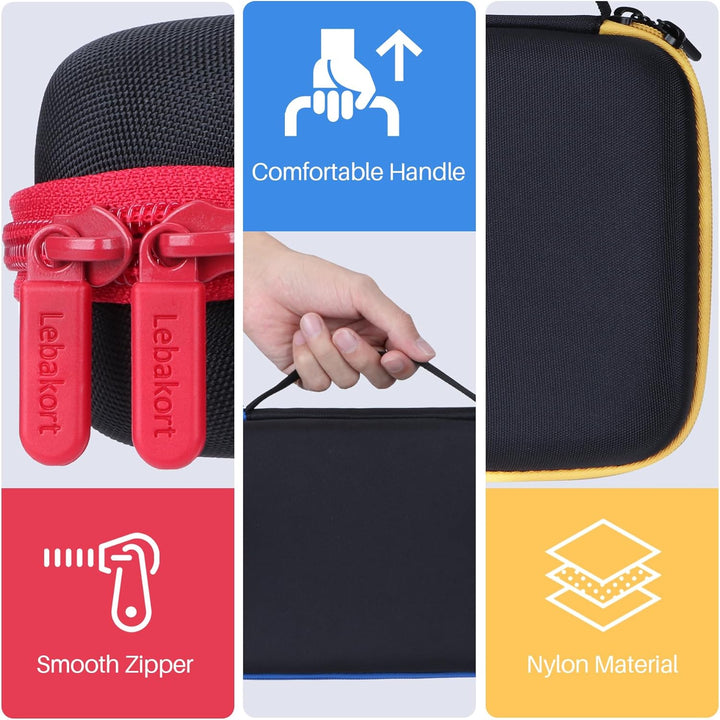 Hart Tasche Hülle Etui für GiiKER Smart Sudoku Puzzle Spiele (Schwarzer + Blauer Reissverschluss), S
