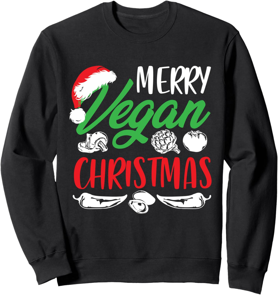 Merry Vegan Christmas Vegane Weihnachten Veganerin & Veganer Sweatshirt