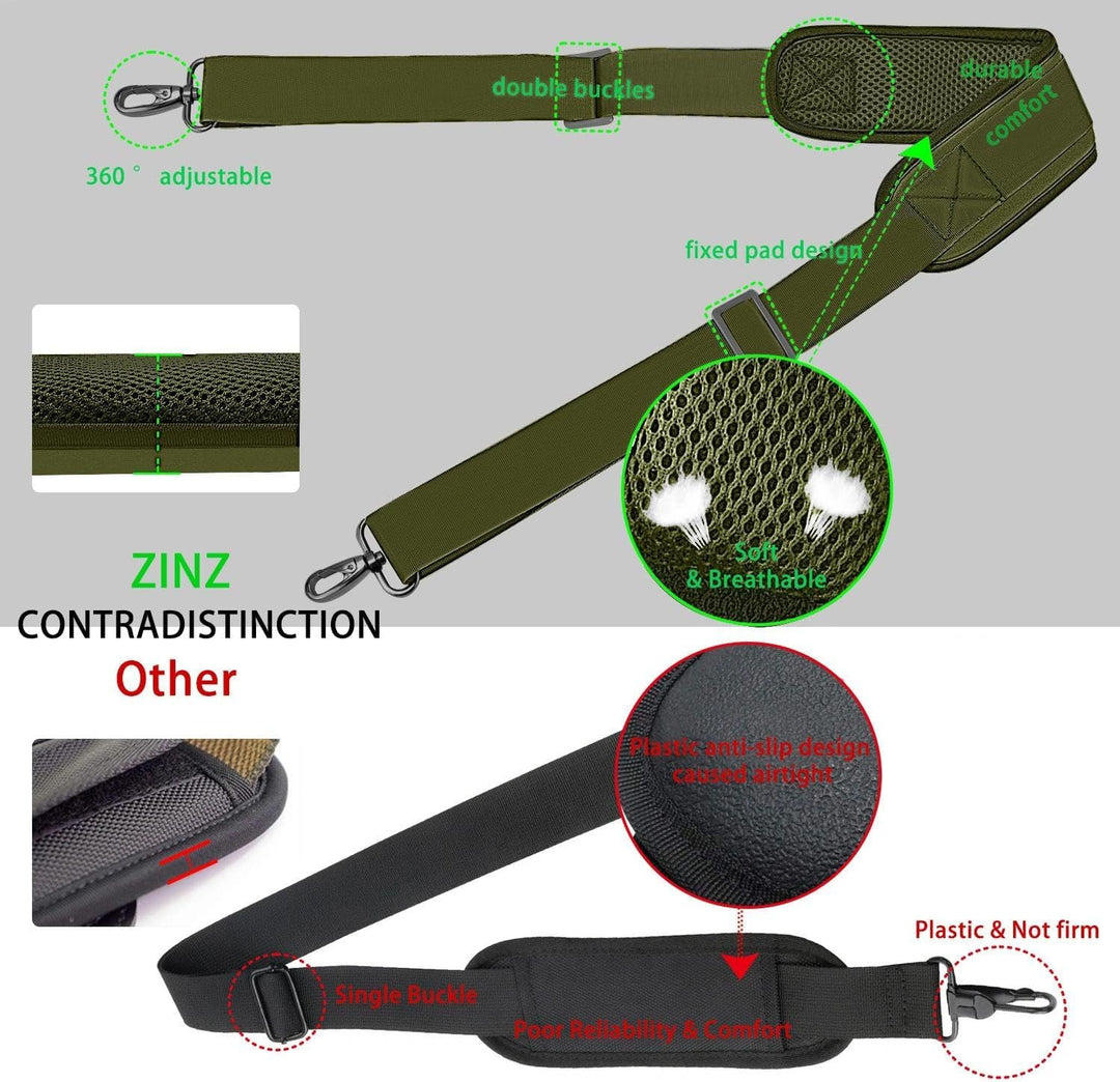 79 Zoll Schultergurt, Unbeweglichem Kissen und Zwei Balance-Schnallen Universal-Ersatzgurt mit Metal