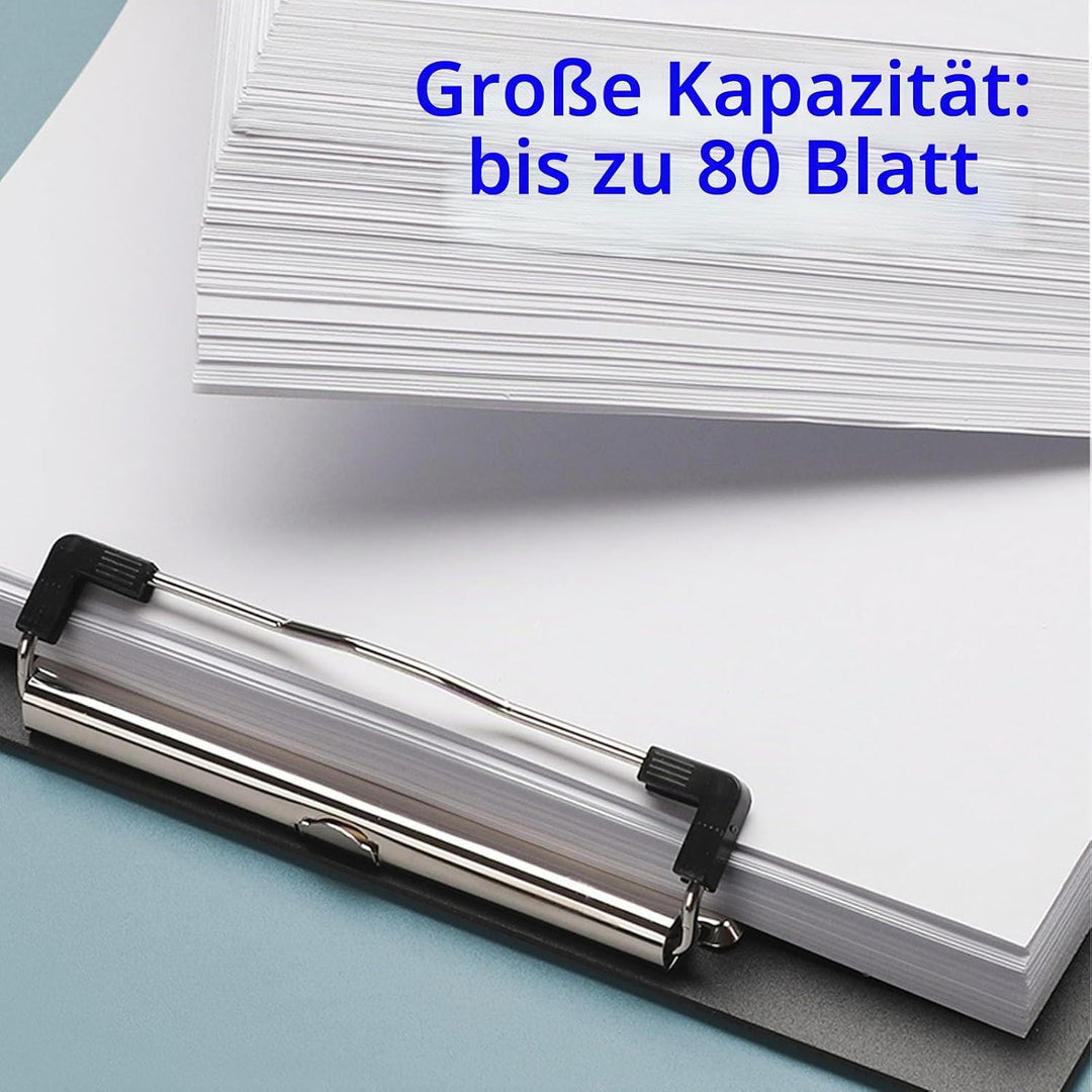 Klemmbrett A4, 10er Klemmbrettmappe mit Robustem Clip und Loch Zum Aufhängen Zwischenablage Schreibb