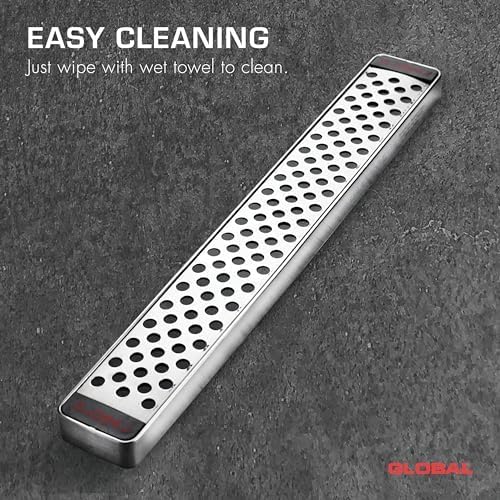 Global G4280 Magnetische Messerleiste, Edelstahl, 80 cm (G-42/80)