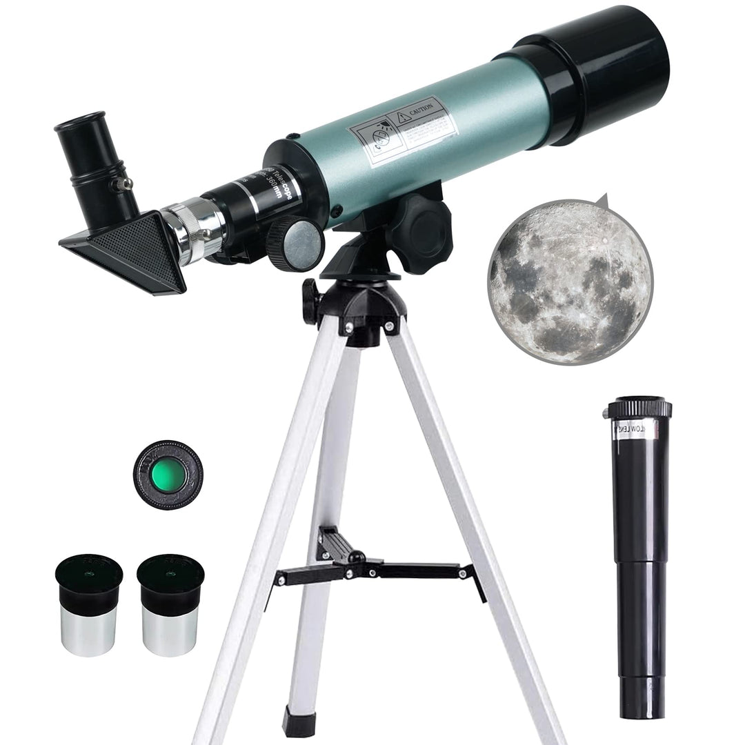 Mijiao Teleskop für Kinder, 360/50mm Astronomisches Teleskop Refraktor Weltraum Fernrohr Landschaft