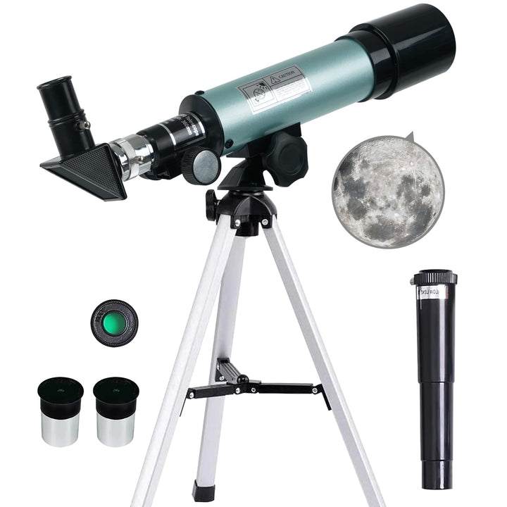 Mijiao Teleskop für Kinder, 360/50mm Astronomisches Teleskop Refraktor Weltraum Fernrohr Landschaft