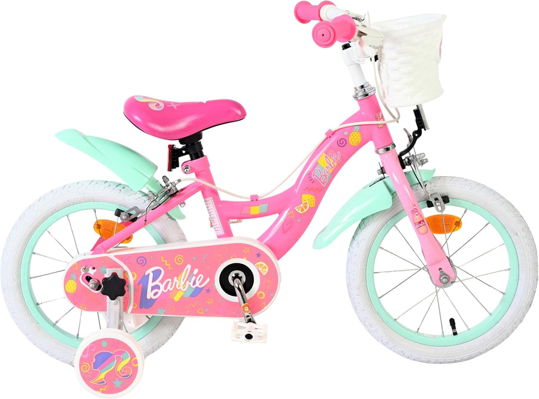 Volare Kinderfahrrad | 3–5 Jahre | Doppelte Handbremse, abnehmbare Stützräder, Pedalreflektoren & Tr