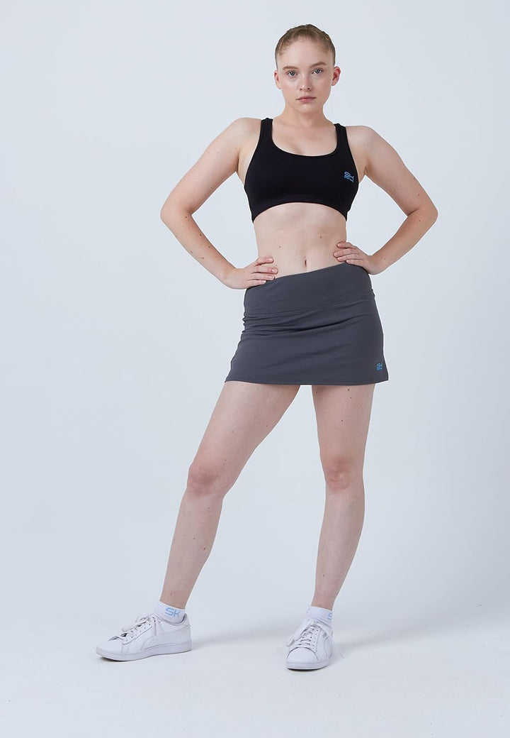 Sportkind Mädchen & Damen Tennis, Hockey, Golf, Padel, Basic Skort, Rock mit Innenhose, atmungsaktiv
