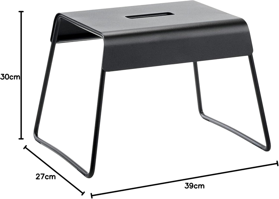 Zone Denmark A-Stool Trittschemel/Tritthocker aus Stahl, stabil und rutschsicher, 39 x 30 x 27,5 cm,