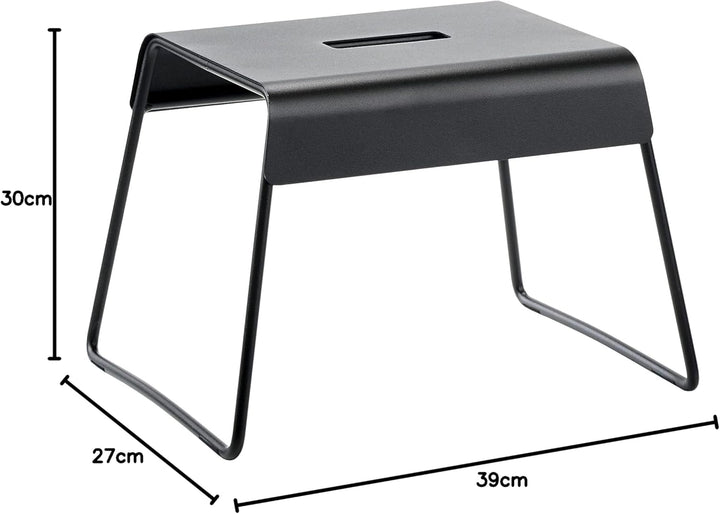 Zone Denmark A-Stool Trittschemel/Tritthocker aus Stahl, stabil und rutschsicher, 39 x 30 x 27,5 cm,