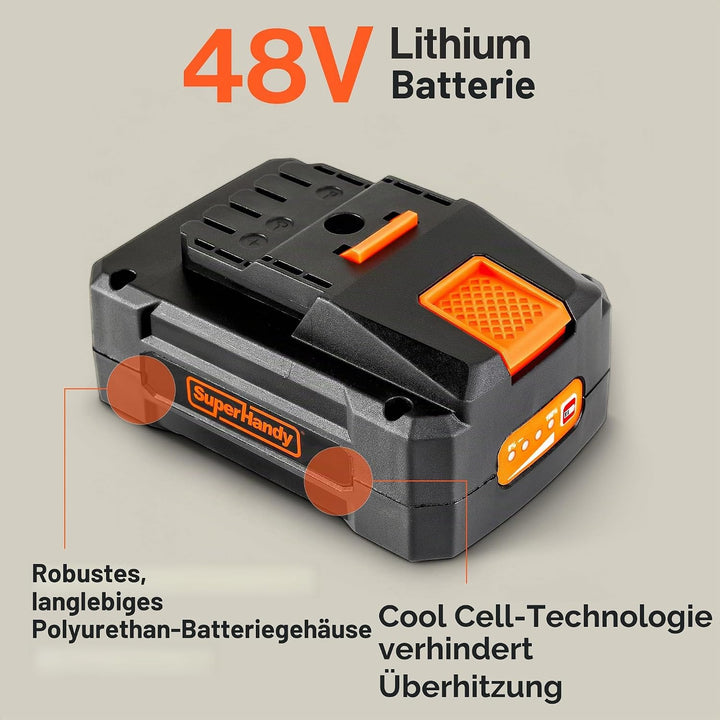 SuperHandy Lithium-Ionen-Akkumulator Pro Super Duty 48V DC 2Ah 88,8 Wattstunden (Akkumulator für den